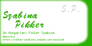 szabina pikker business card